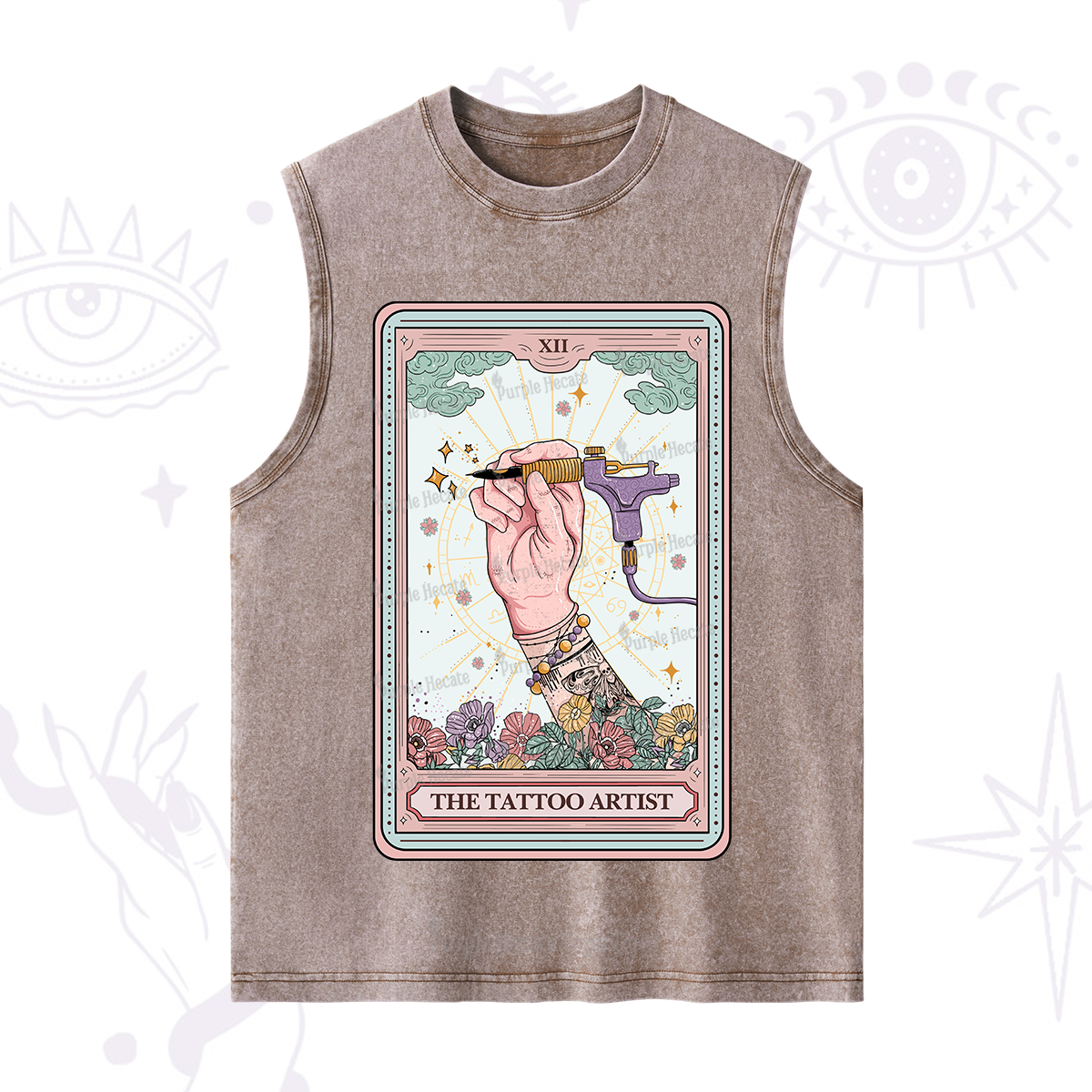 Purplehecate The Tattoo Artist Tarot Card Washed Tank