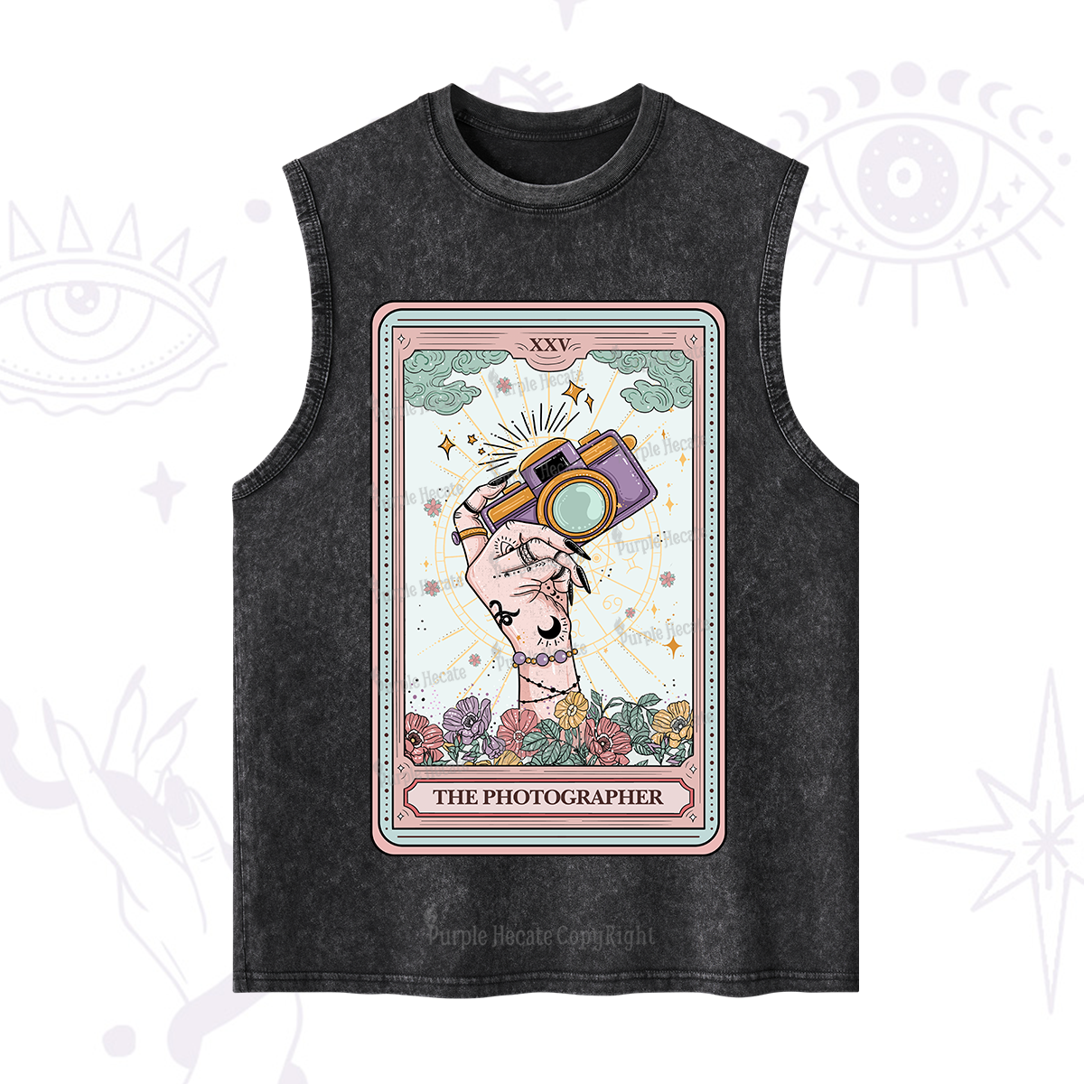 Purplehecate The Photographer Tarot Card Washed Tank
