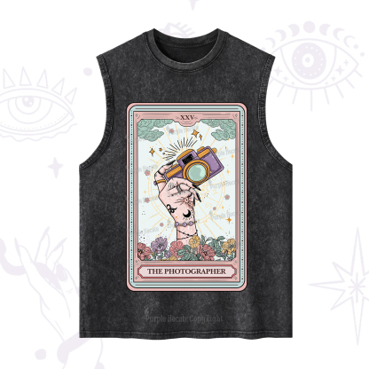 Purplehecate The Photographer Tarot Card Washed Tank