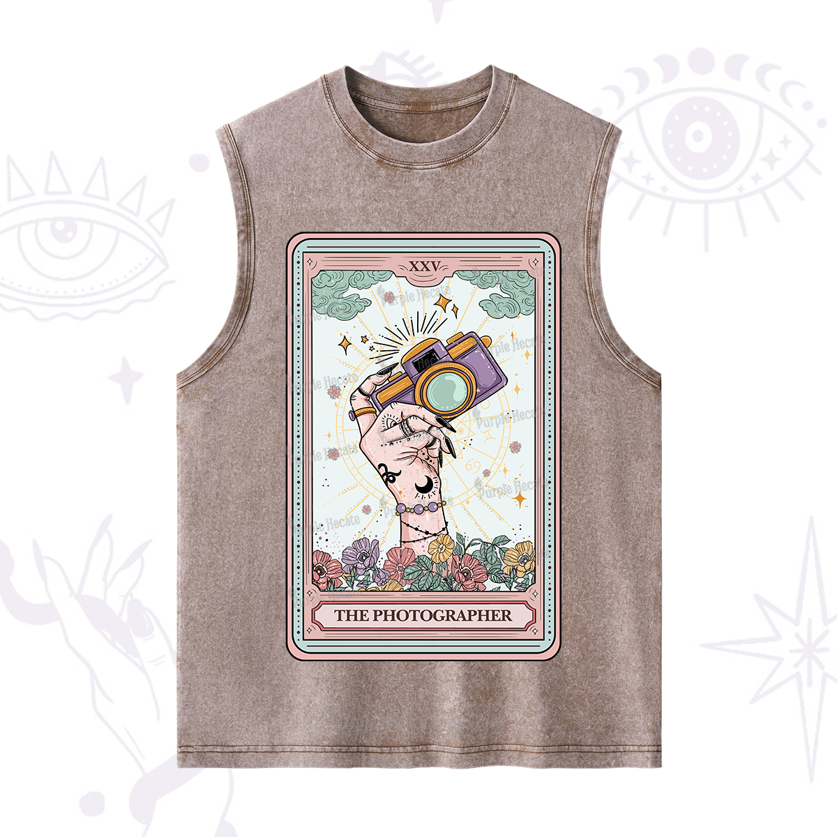 Purplehecate The Photographer Tarot Card Washed Tank