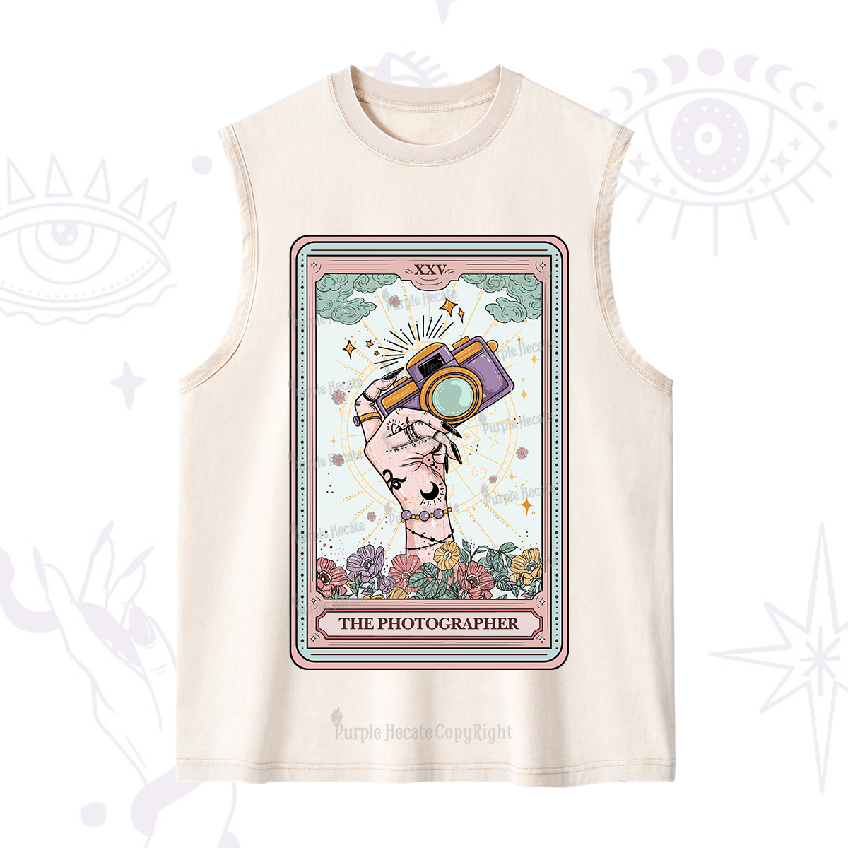 Purplehecate The Photographer Tarot Card Washed Tank
