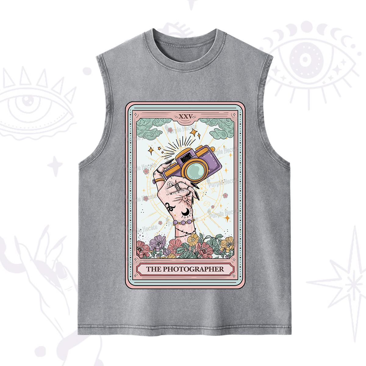 Purplehecate The Photographer Tarot Card Washed Tank
