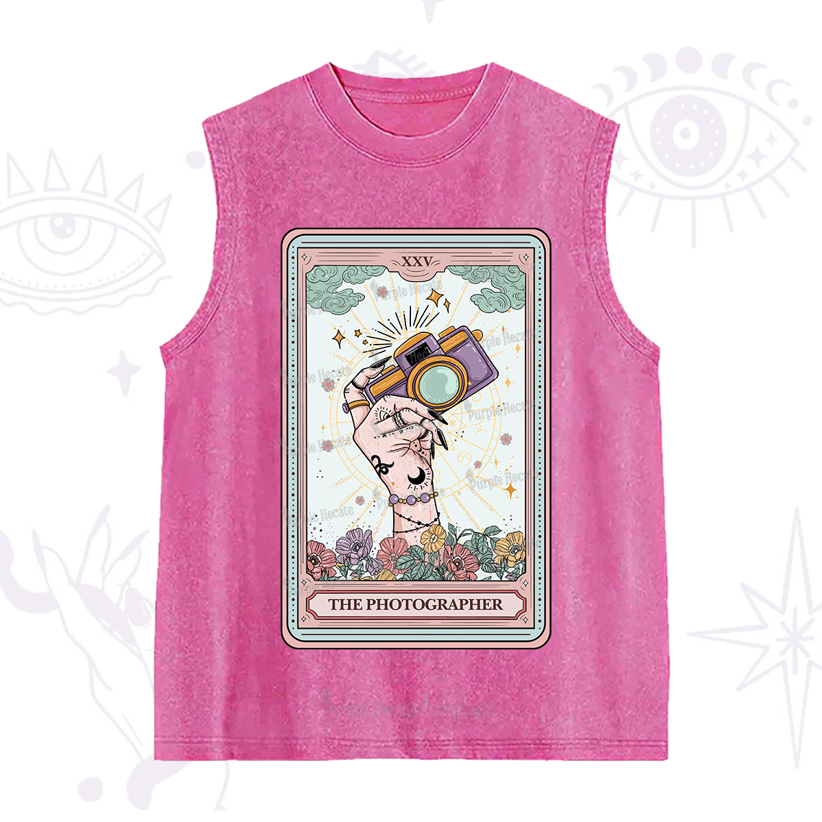 Purplehecate The Photographer Tarot Card Washed Tank