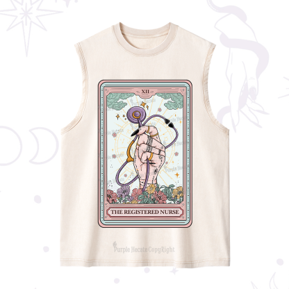 Purplehecate The Registered Nurse Tarot Card Washed Tank
