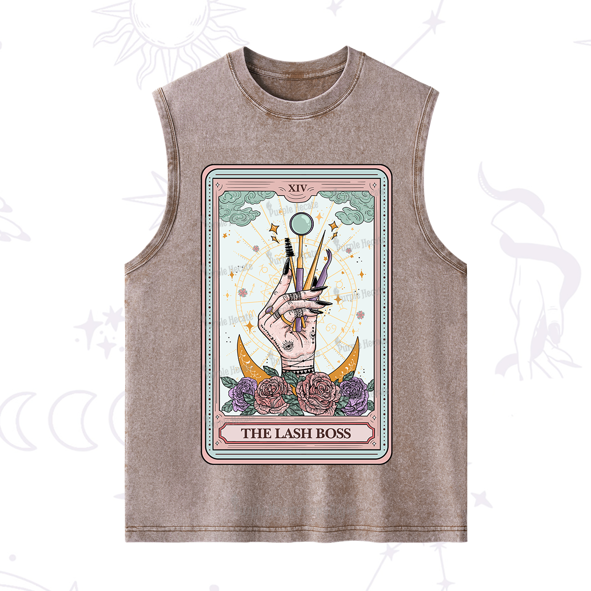 Purplehecate The Lash Boss Tarot Card Washed Tank