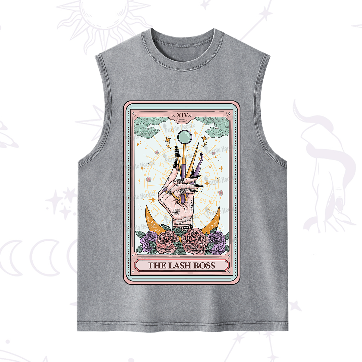 Purplehecate The Lash Boss Tarot Card Washed Tank
