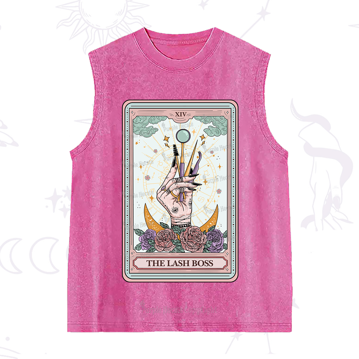 Purplehecate The Lash Boss Tarot Card Washed Tank