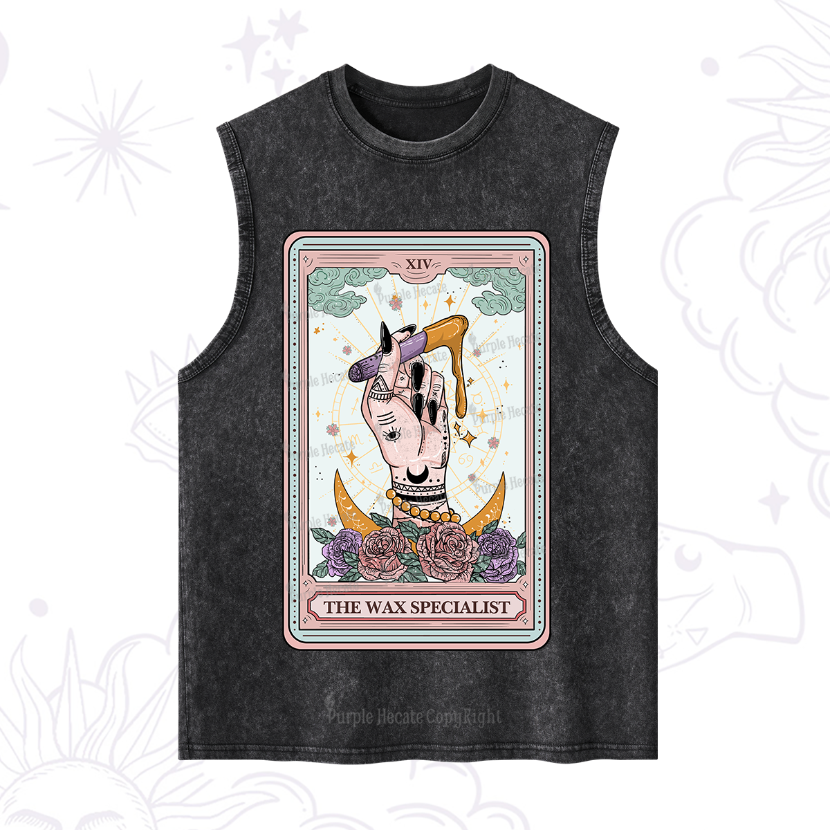 Purplehecate The Wax Specialist Tarot Card Washed Tank