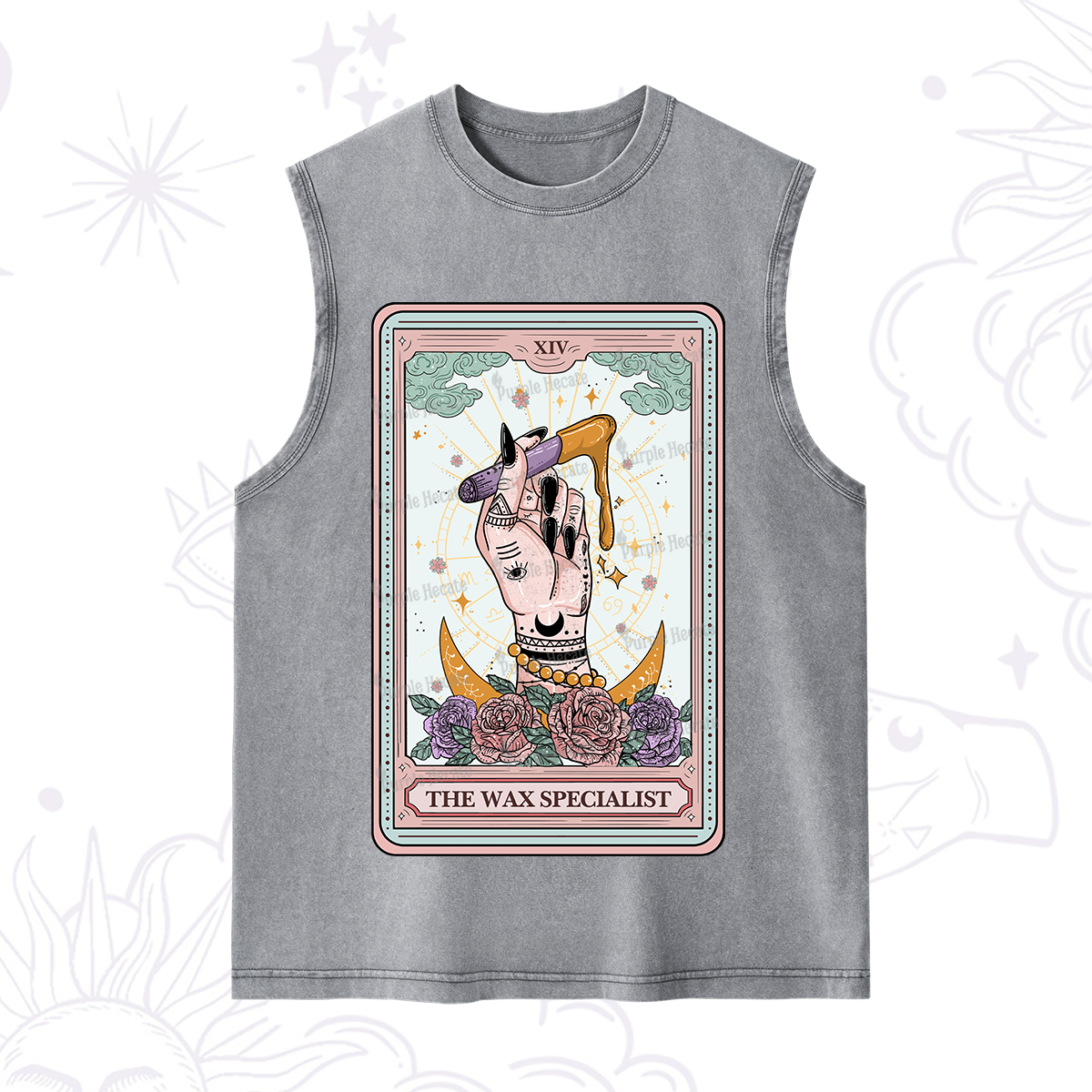 Purplehecate The Wax Specialist Tarot Card Washed Tank