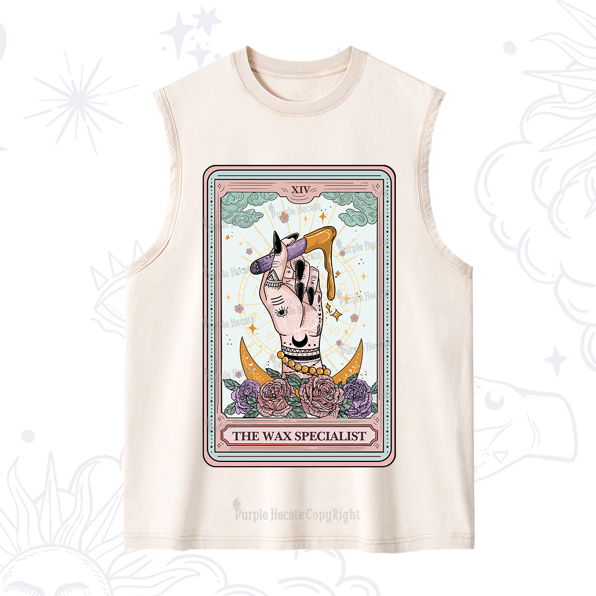 Purplehecate The Wax Specialist Tarot Card Washed Tank