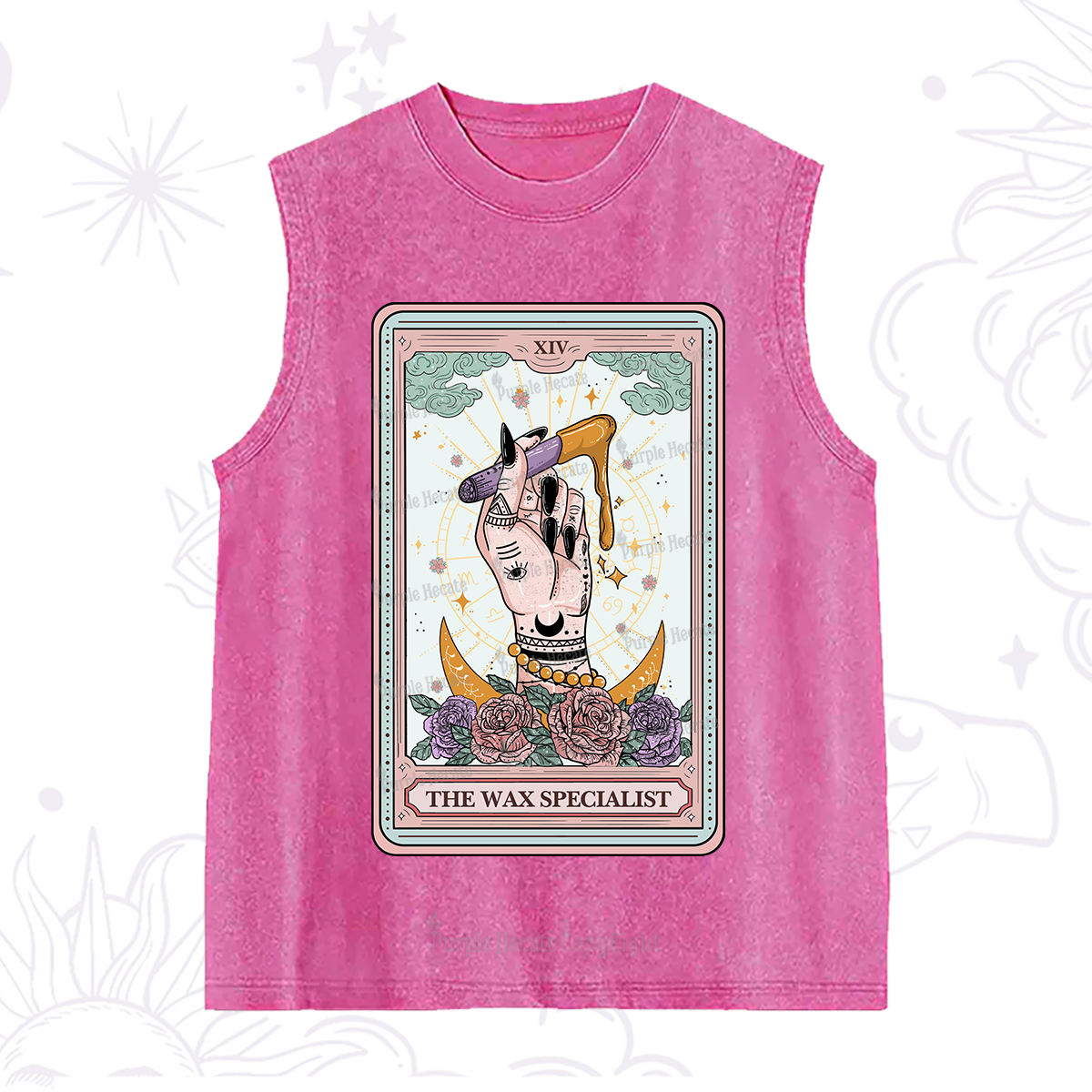 Purplehecate The Wax Specialist Tarot Card Washed Tank
