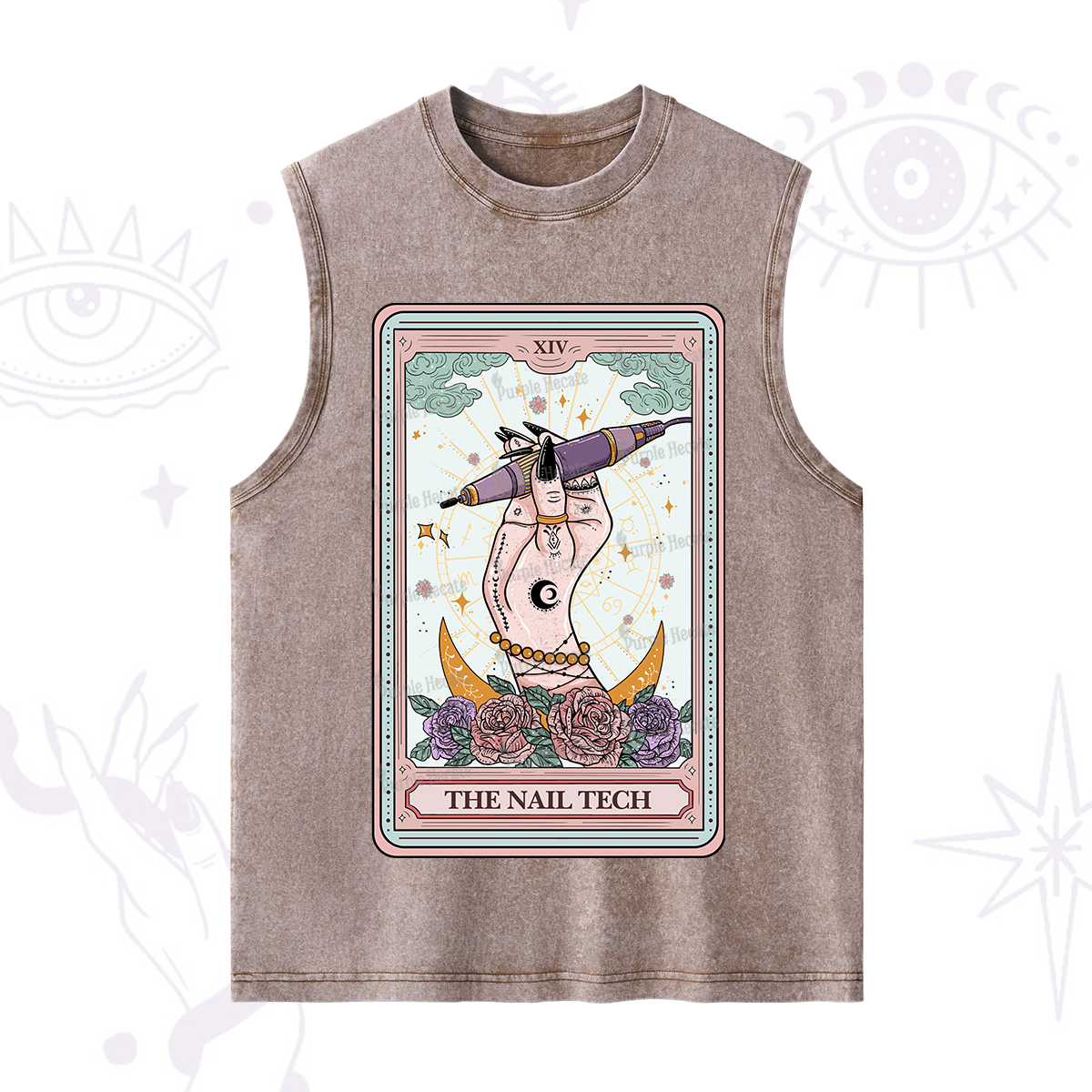 Purplehecate The Nail Tech Tarot Card Washed Tank