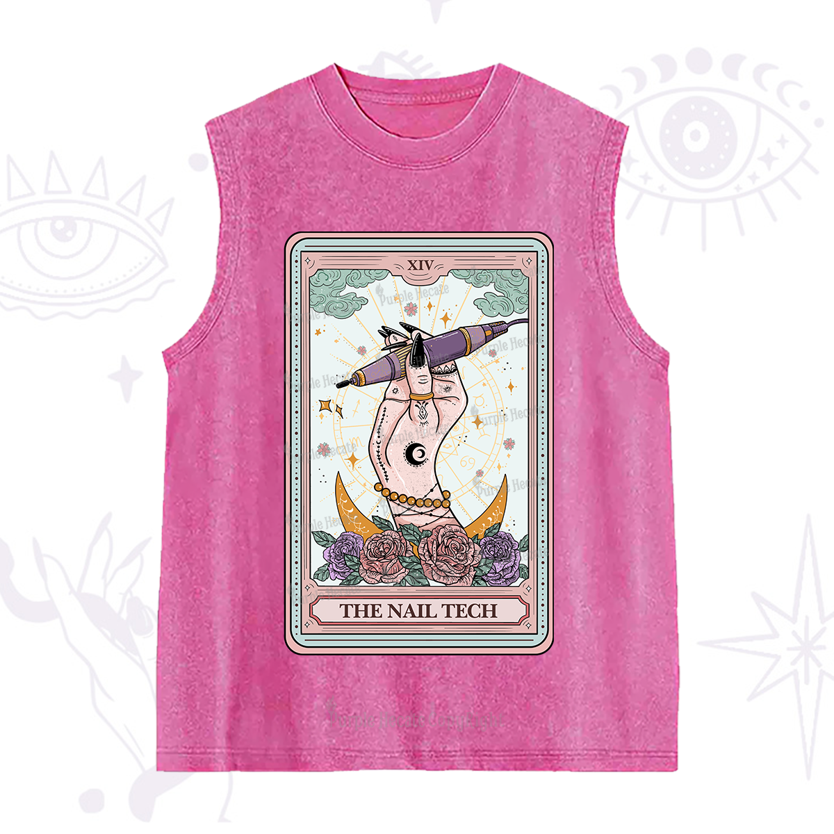 Purplehecate The Nail Tech Tarot Card Washed Tank