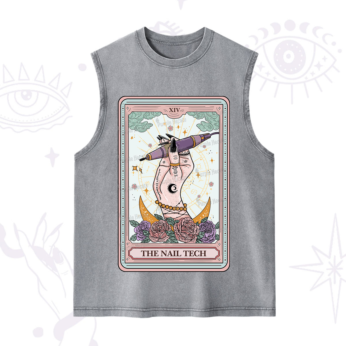 Purplehecate The Nail Tech Tarot Card Washed Tank