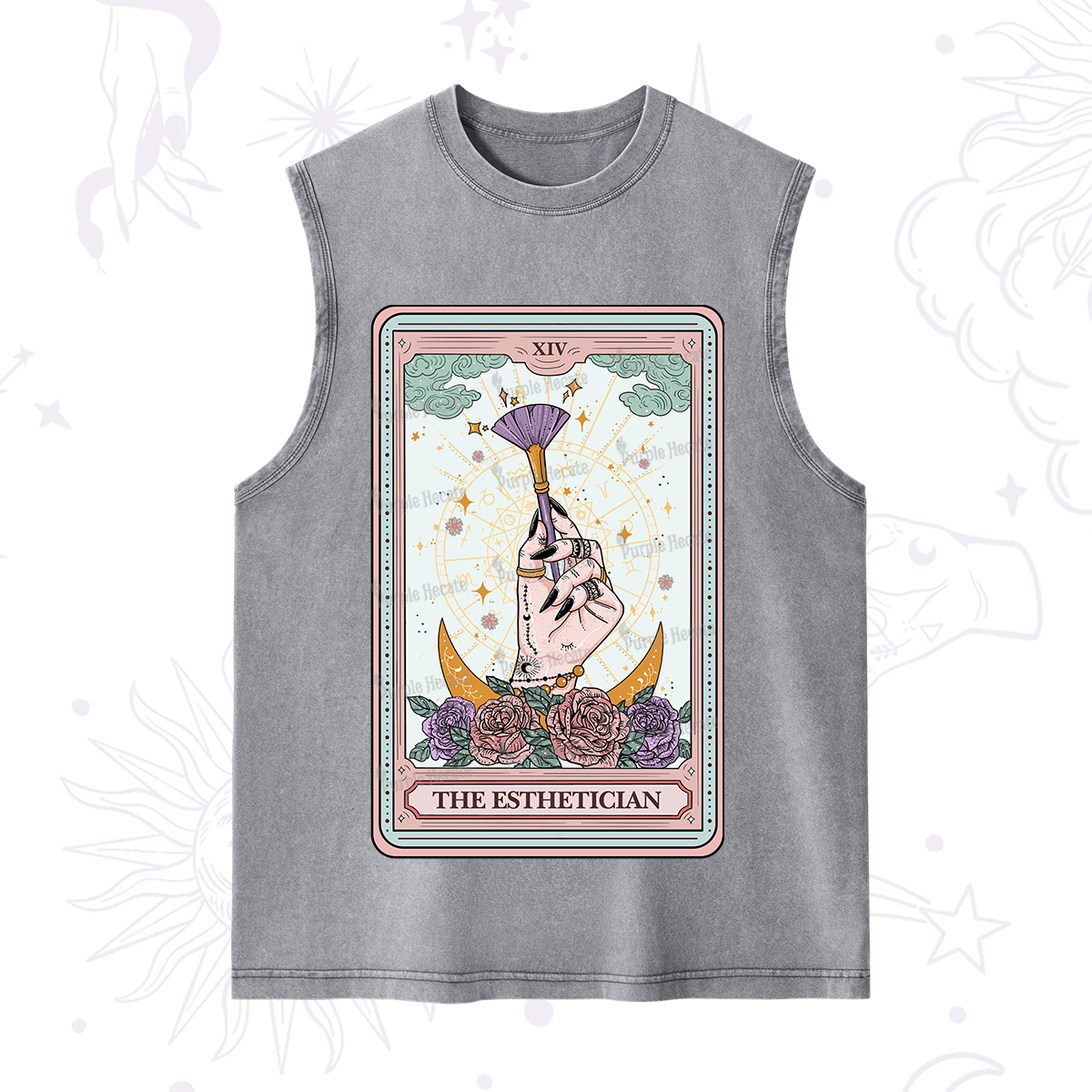 Purplehecate The Esthetician Tarot Card Washed Tank