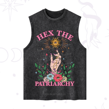 Purplehecate Hex The Patriarchy Witchy Washed Tank