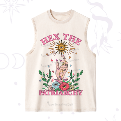Purplehecate Hex The Patriarchy Witchy Washed Tank