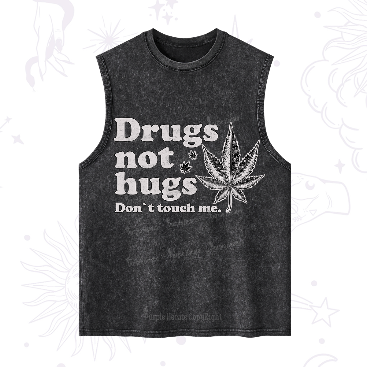 Purplehecate Don't Touch Me Washed Tank