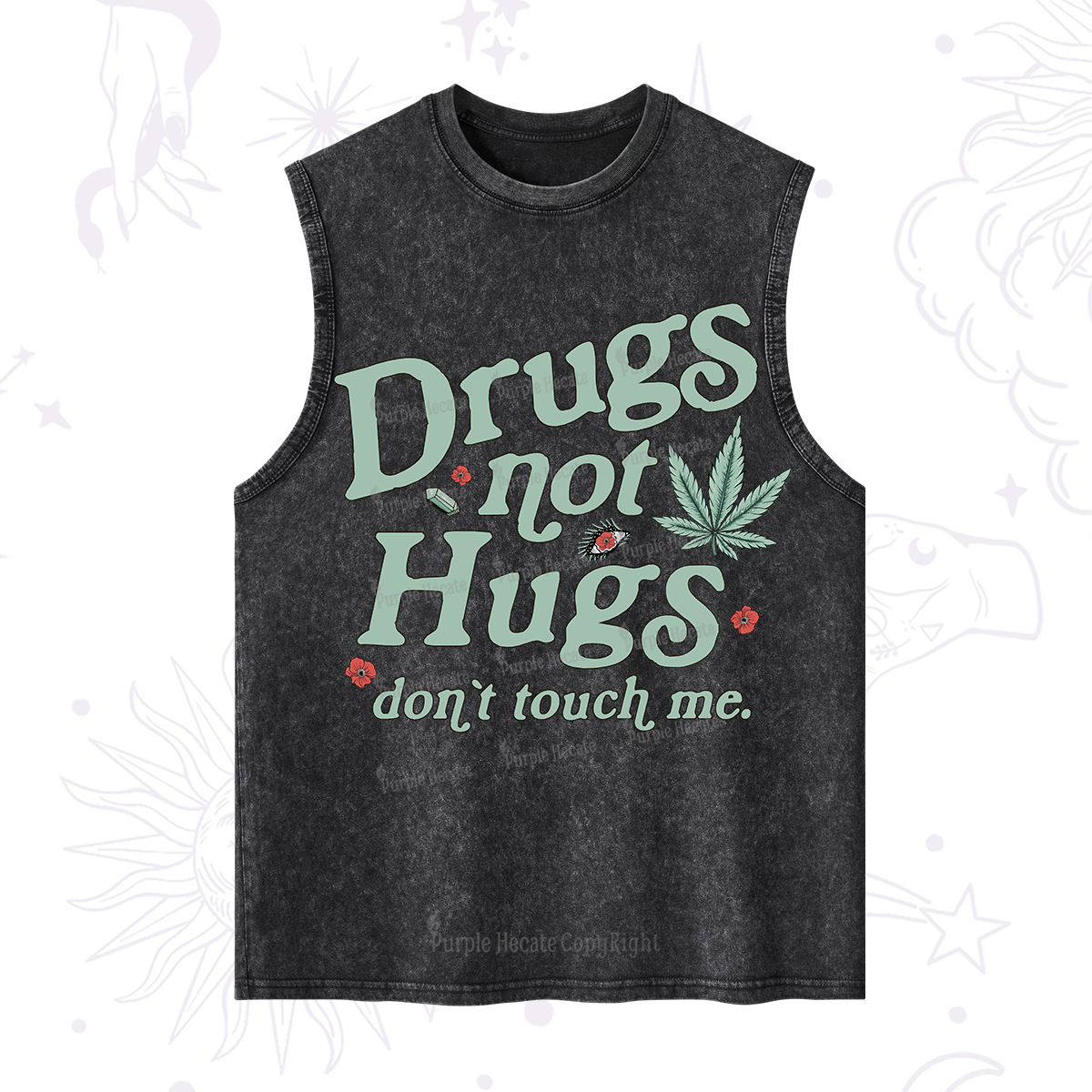 Purplehecate Sarcastic Weed Washed Tank