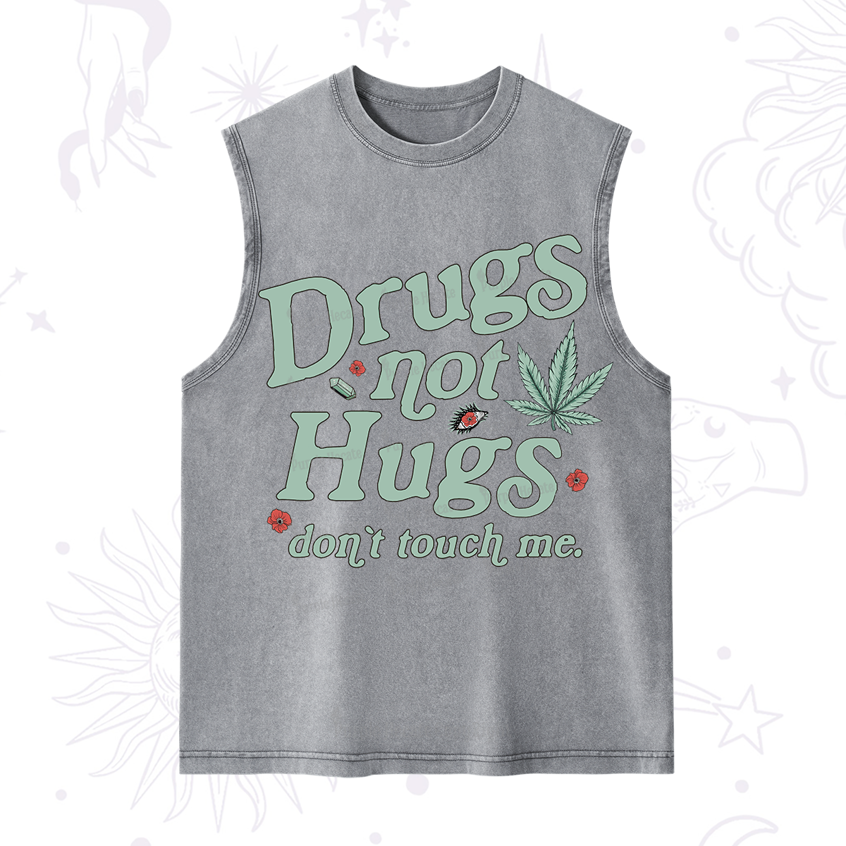 Purplehecate Sarcastic Weed Washed Tank