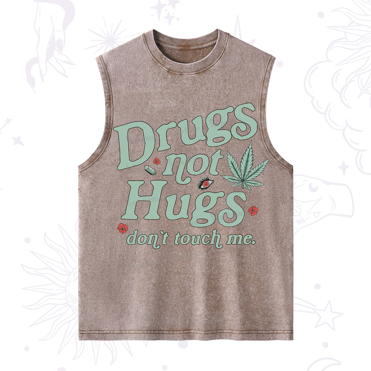 Purplehecate Sarcastic Weed Washed Tank