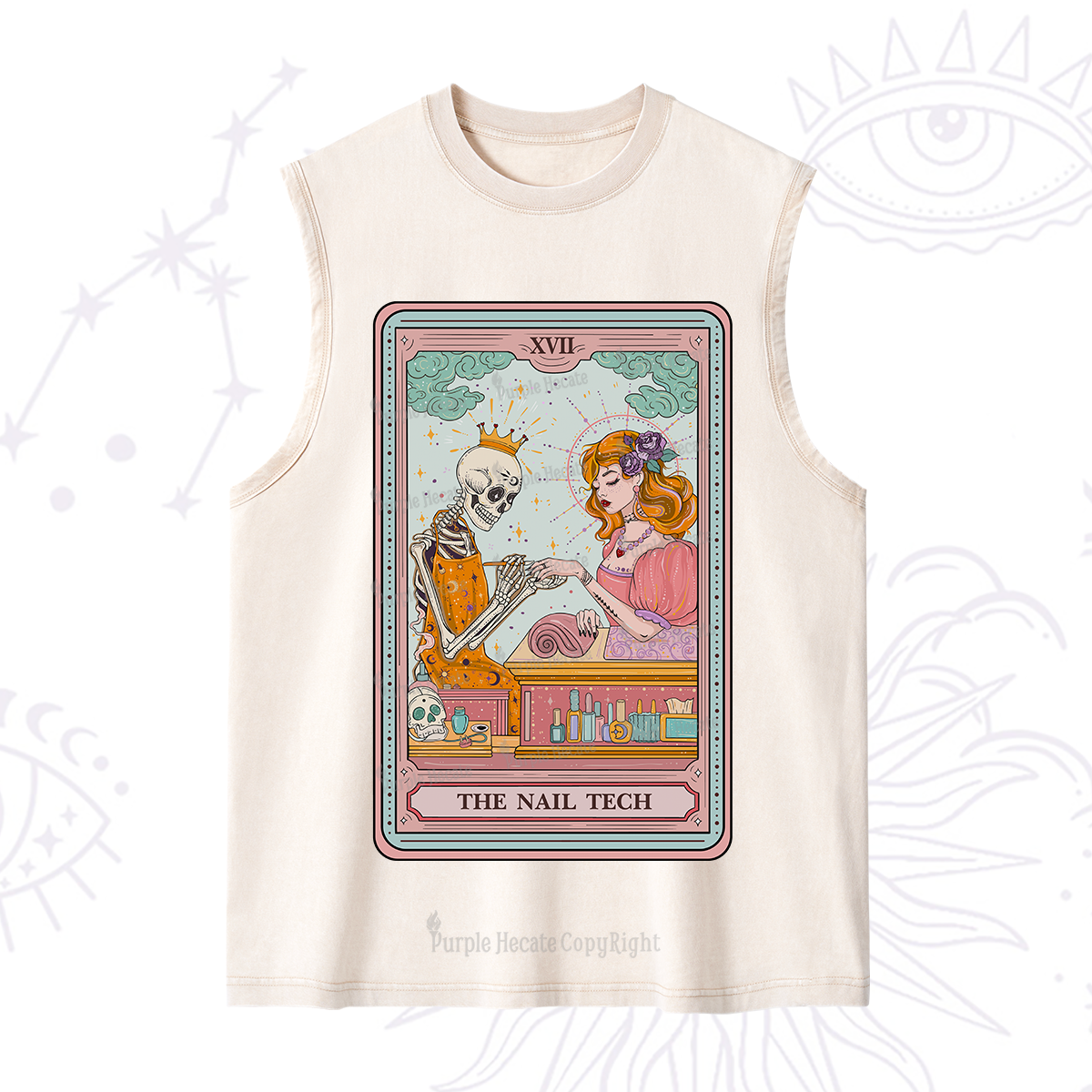 Purplehecate The Nail Tech Life Tarot Washed Tank
