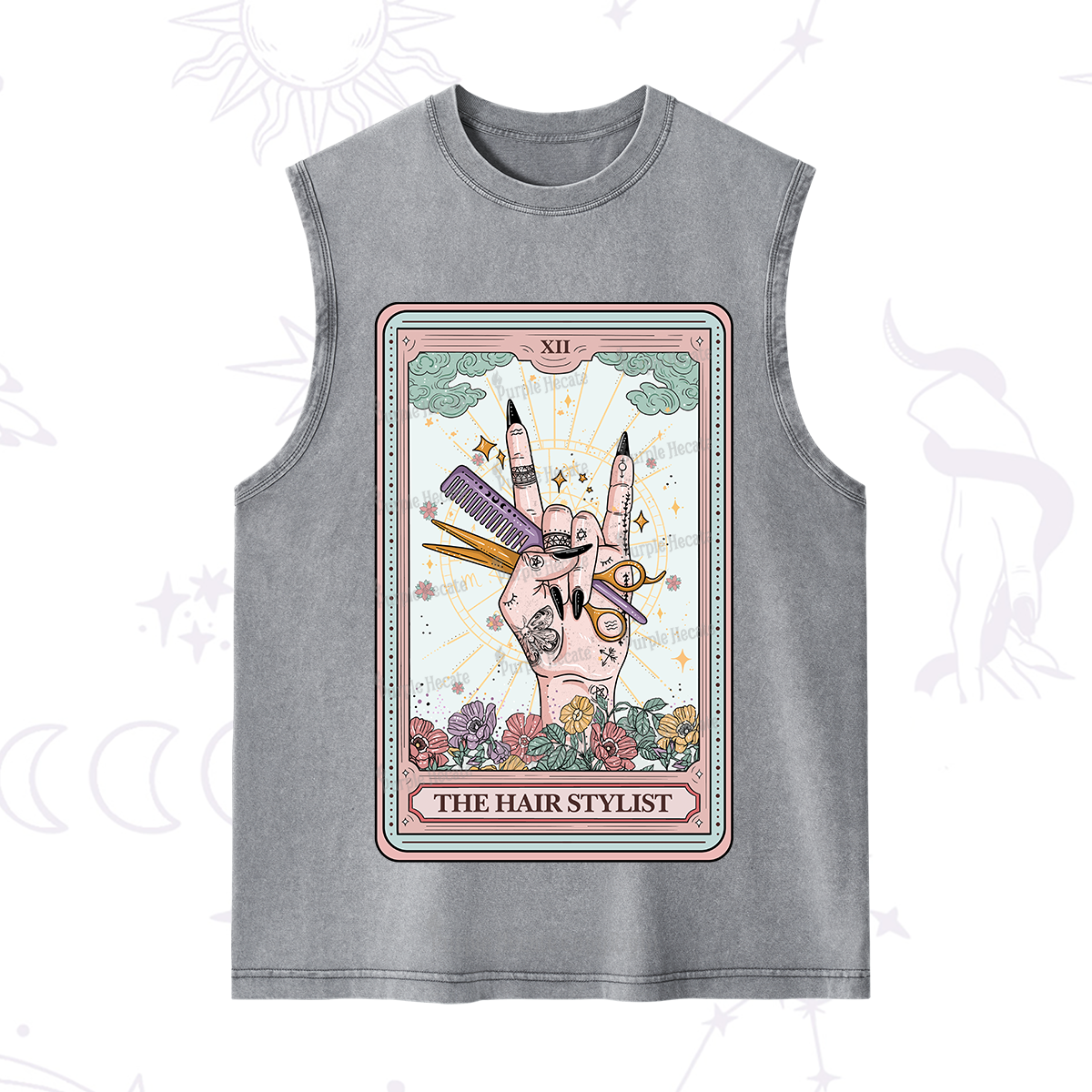 Purplehecate The Hair Stylist Tarot Washed Tank