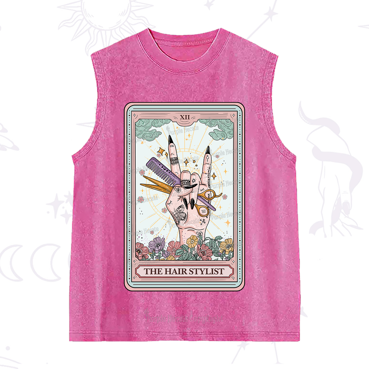 Purplehecate The Hair Stylist Tarot Washed Tank