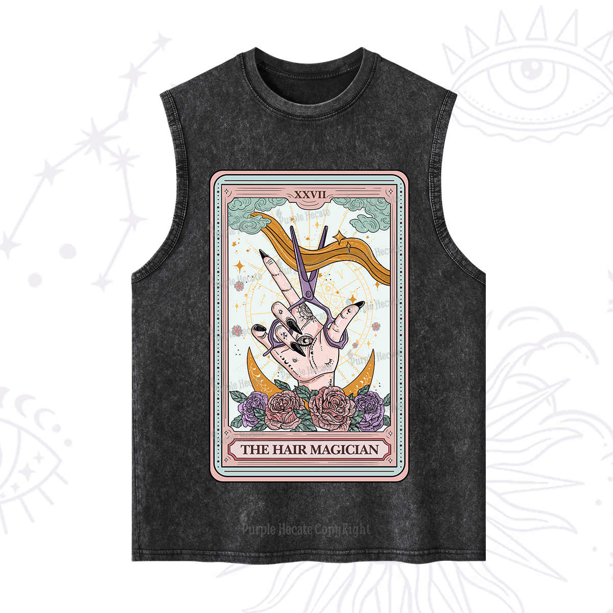 Purplehecate The Hair Magician Tarot Washed Tank