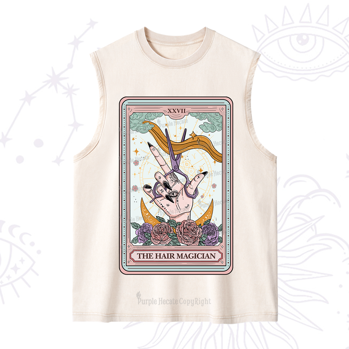 Purplehecate The Hair Magician Tarot Washed Tank