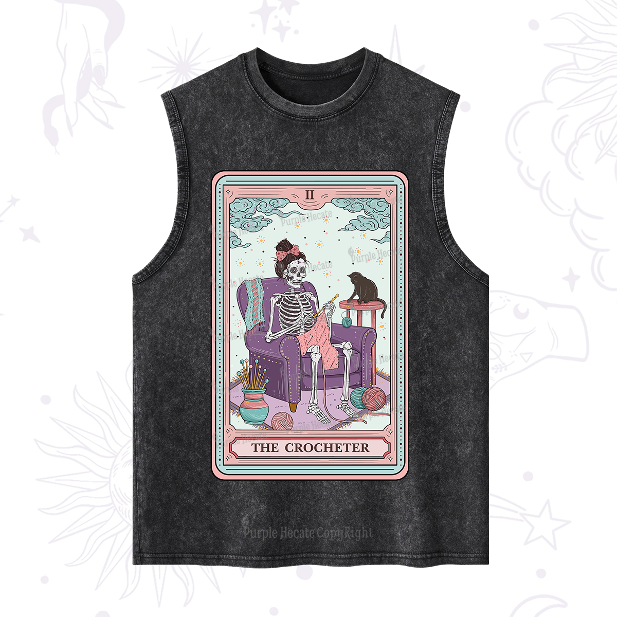 Purplehecate The Crocheter Tarot Washed Tank