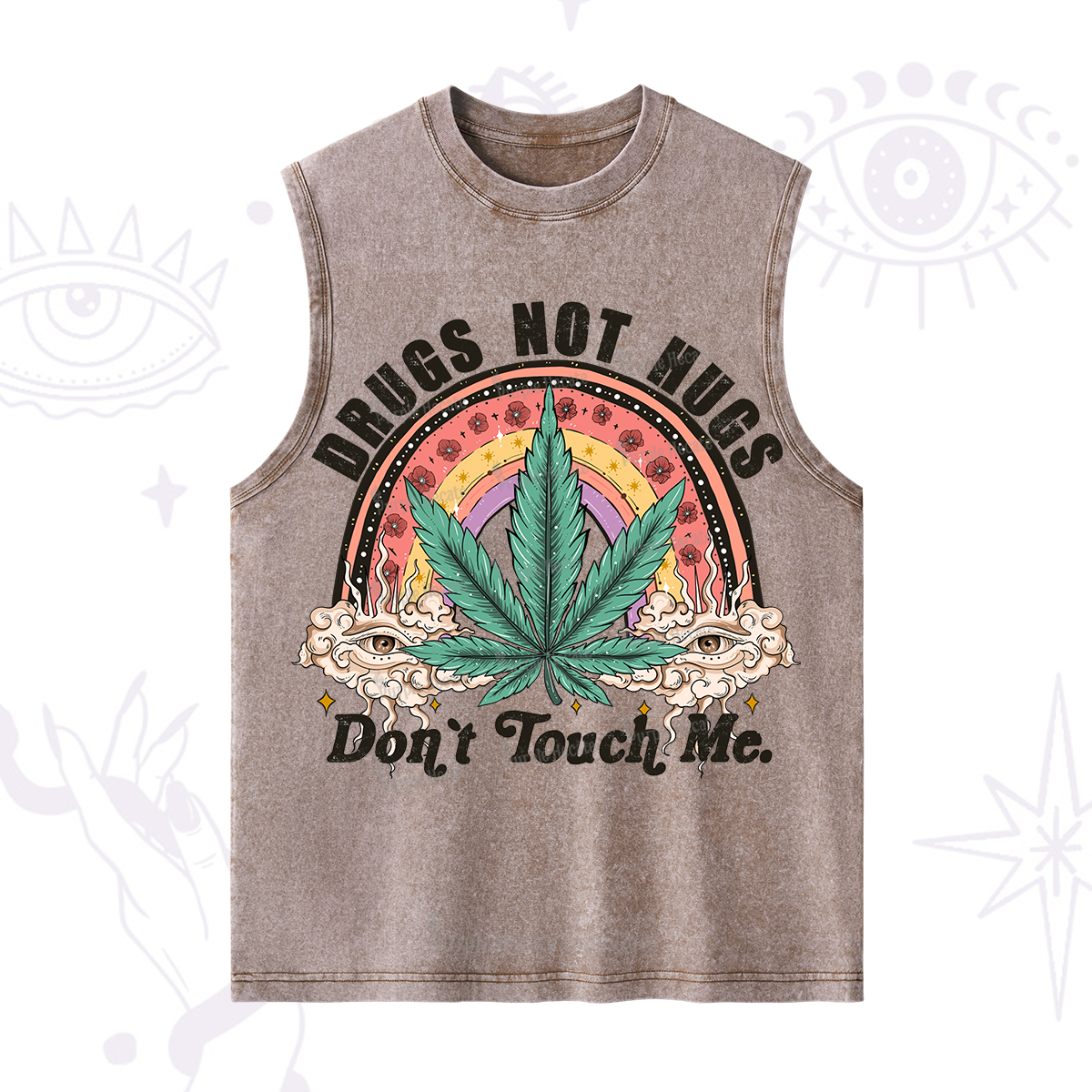 Purplehecate Drugs Not Hugs Washed Tank