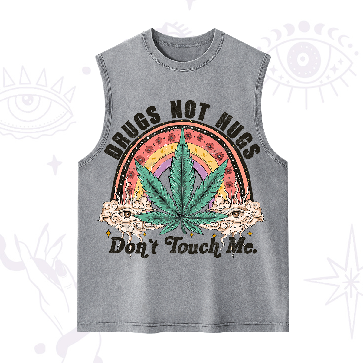 Purplehecate Drugs Not Hugs Washed Tank