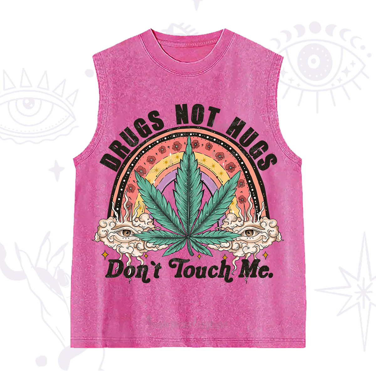 Purplehecate Drugs Not Hugs Washed Tank