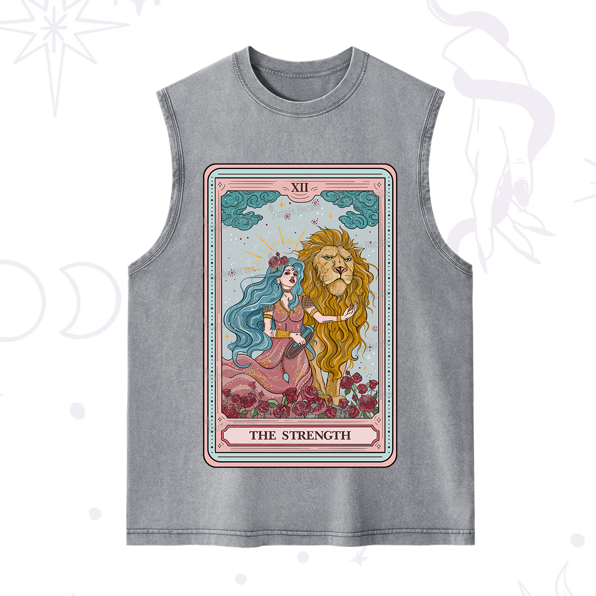 Purplehecate The Strength Tarot Washed Tank