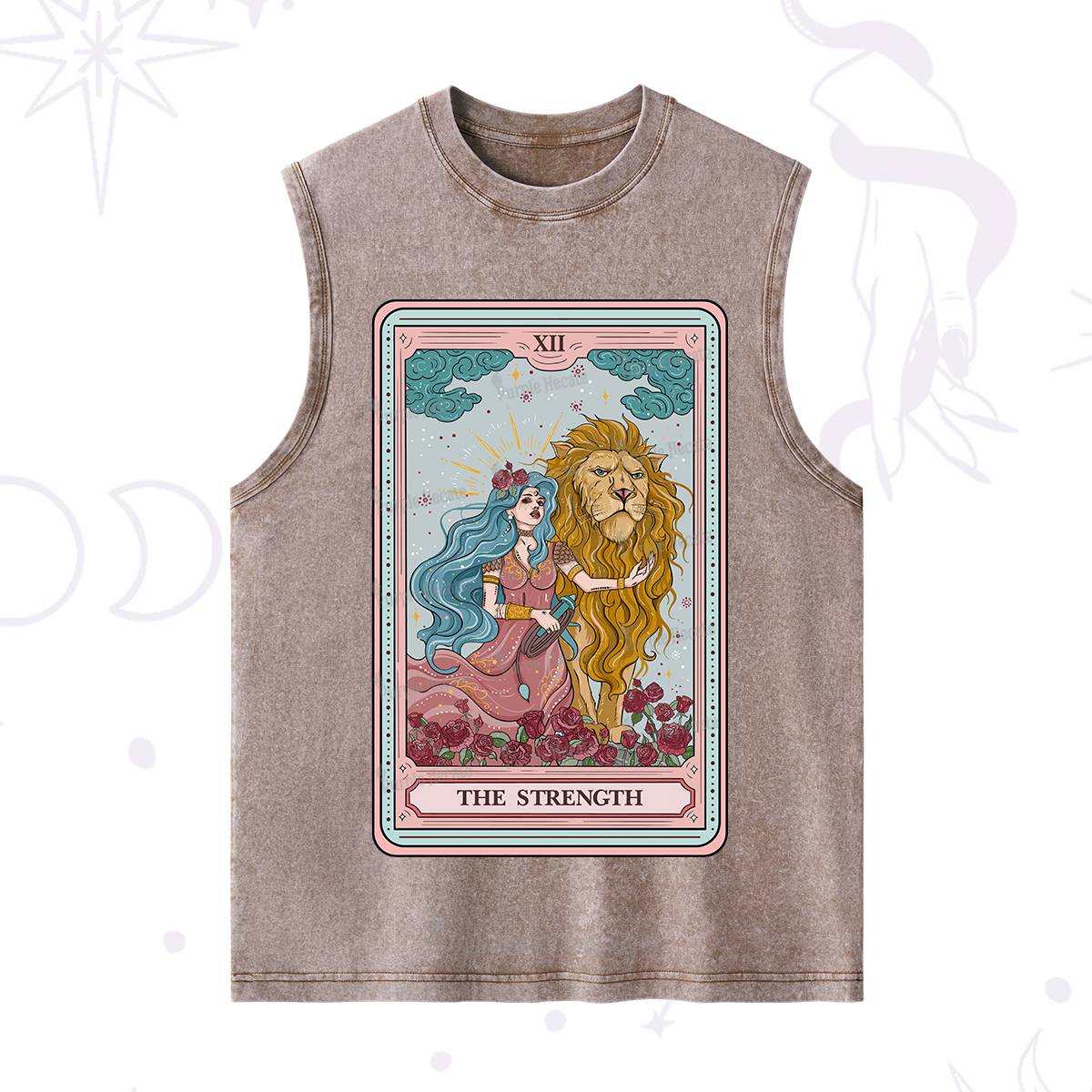 Purplehecate The Strength Tarot Washed Tank