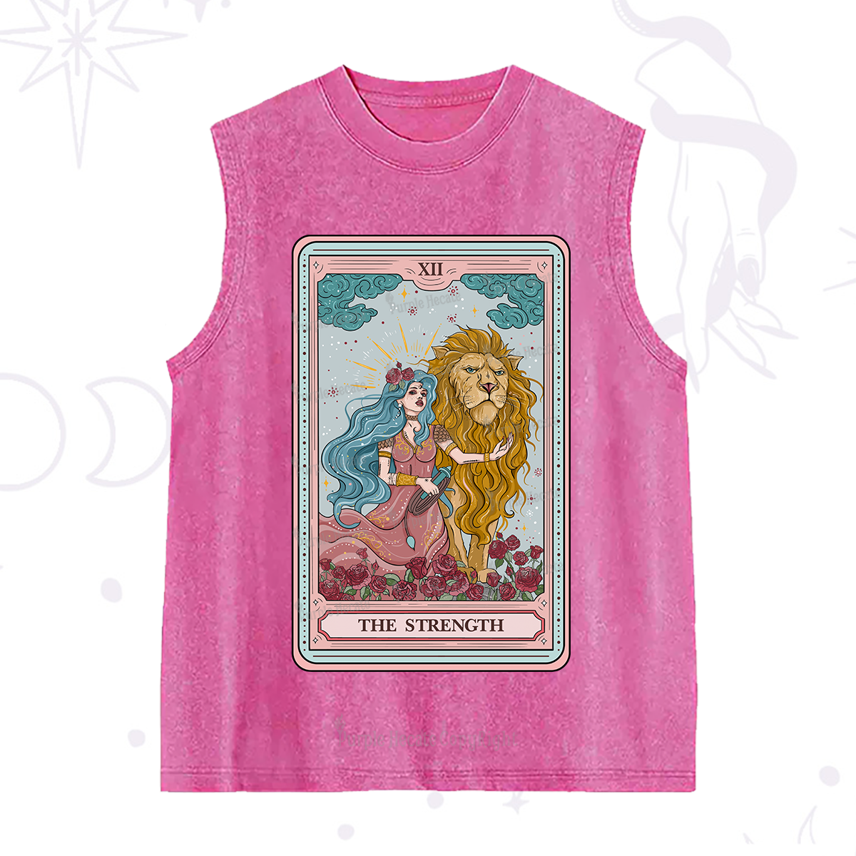 Purplehecate The Strength Tarot Washed Tank