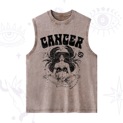 Purplehecate Cancer Zodiac Glyphs Washed Tank
