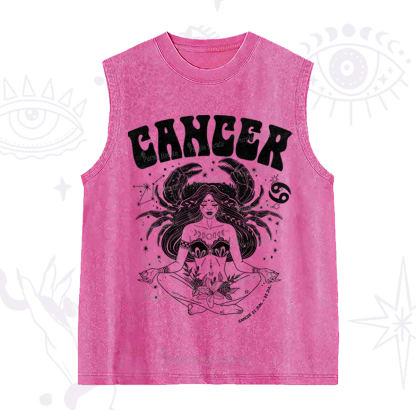 Purplehecate Cancer Zodiac Glyphs Washed Tank