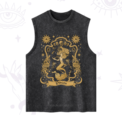 Purplehecate Pisces' Astral Mirage Zodiac Washed Tank