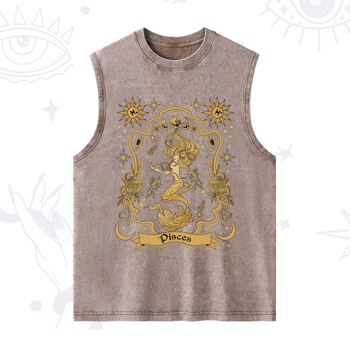 Purplehecate Pisces' Astral Mirage Zodiac Washed Tank