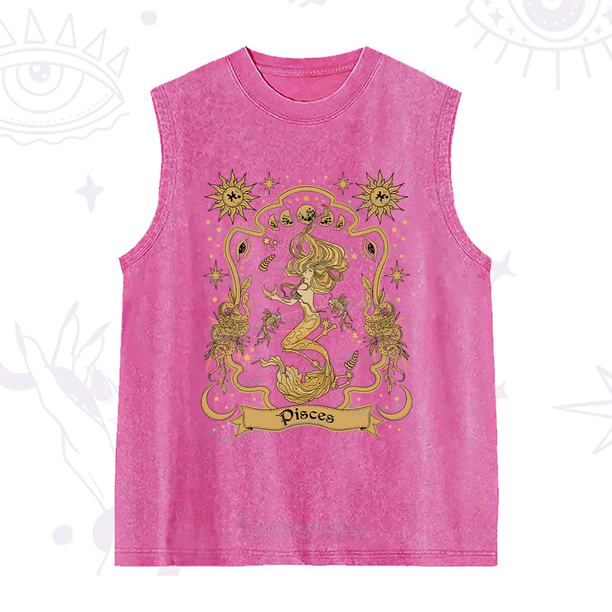 Purplehecate Pisces' Astral Mirage Zodiac Washed Tank