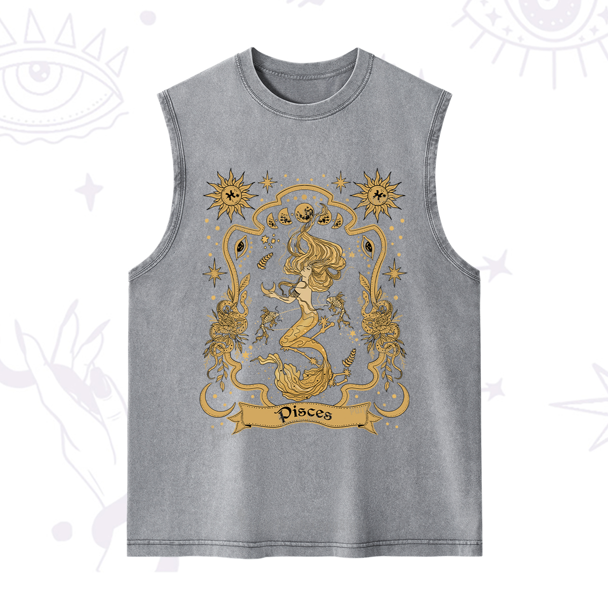 Purplehecate Pisces' Astral Mirage Zodiac Washed Tank