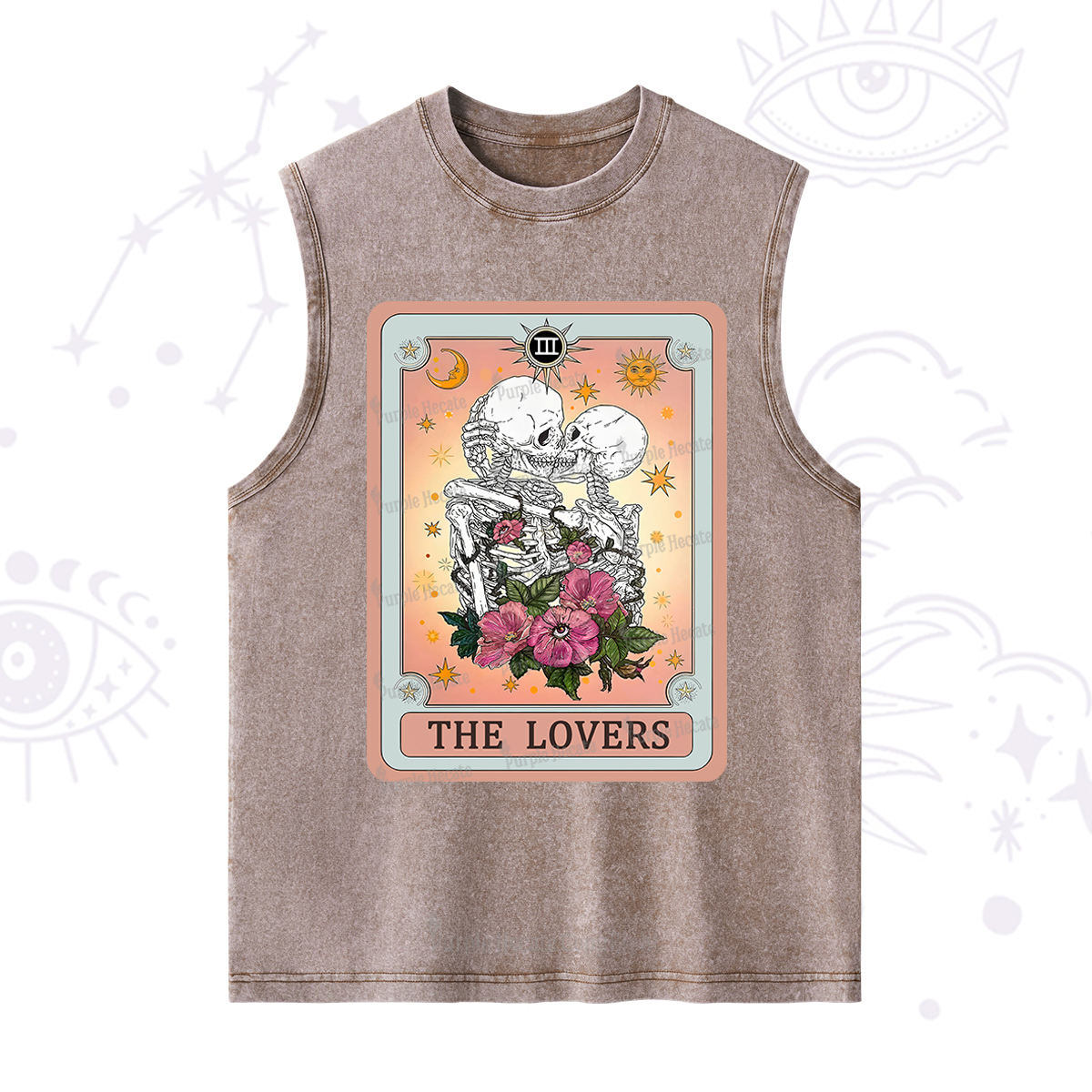 Purplehecate The Lovers Tarot Card Washed Tank