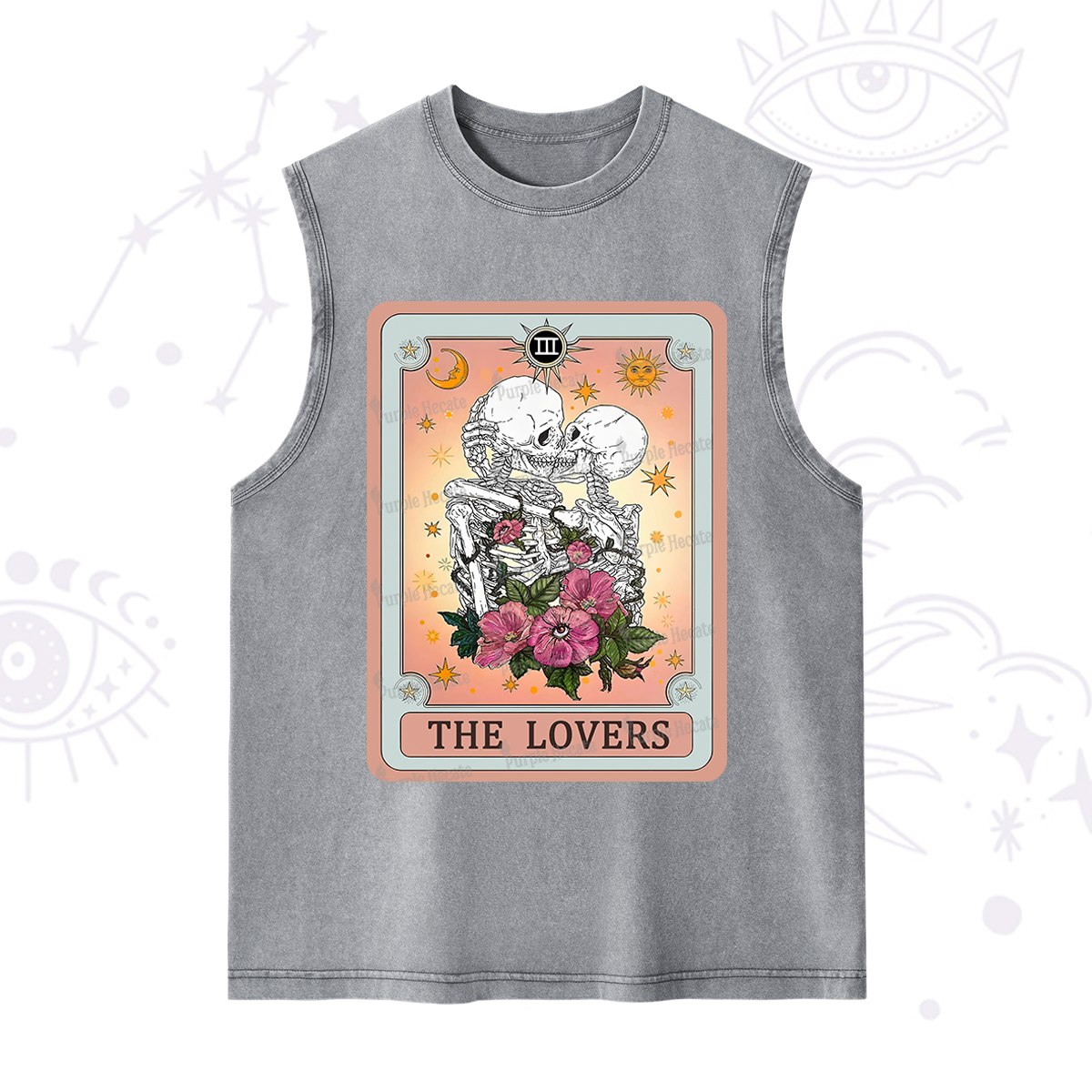 Purplehecate The Lovers Tarot Card Washed Tank