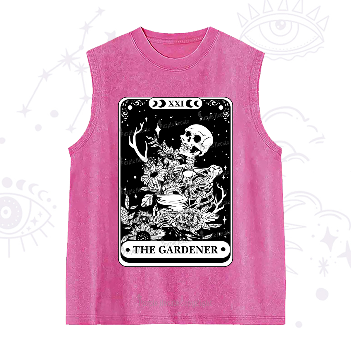 Purplehecate The Gardener Tarot Card Washed Tank