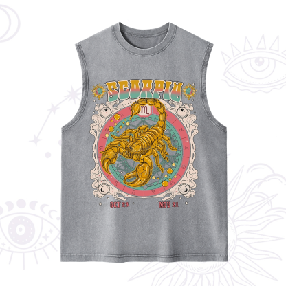Purplehecate Scorpio Cosmic Zodiac Washed Tank