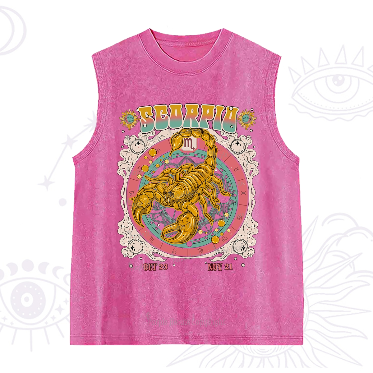 Purplehecate Scorpio Cosmic Zodiac Washed Tank