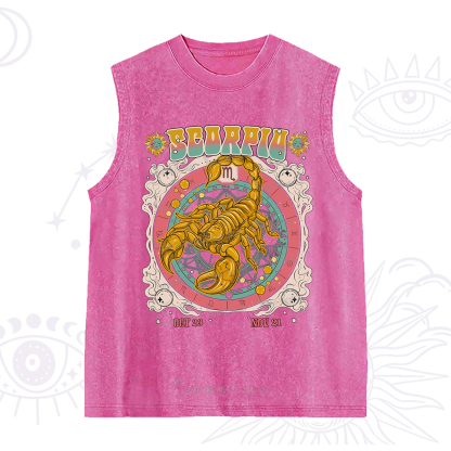 Purplehecate Scorpio Cosmic Zodiac Washed Tank