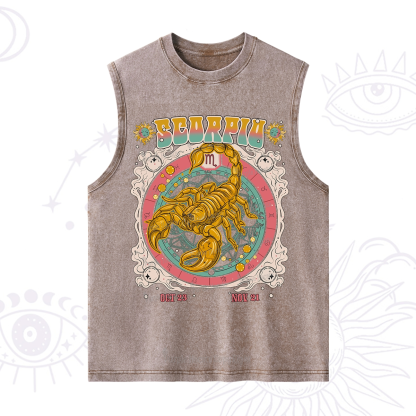 Purplehecate Scorpio Cosmic Zodiac Washed Tank